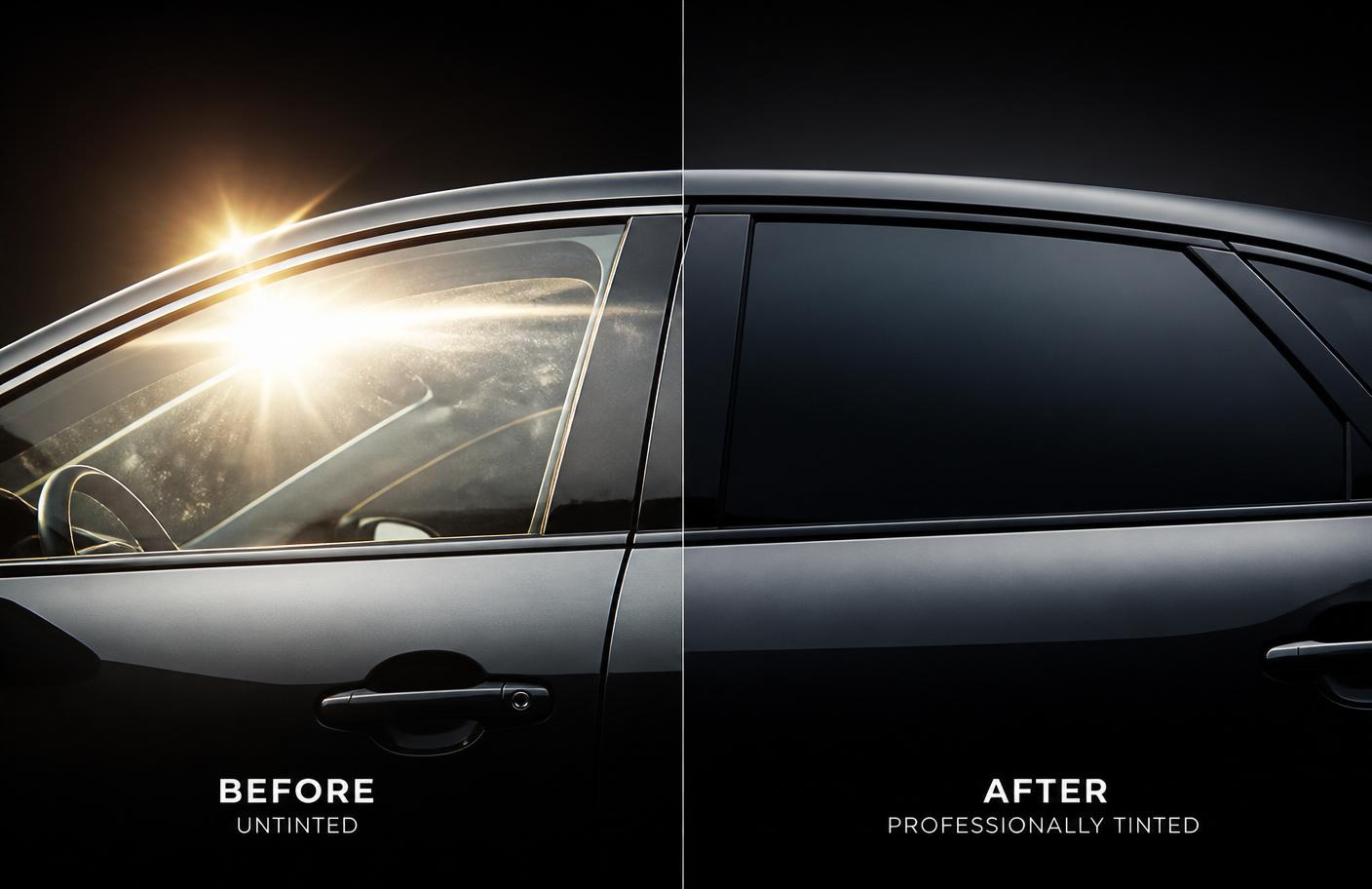 Before and after tinting